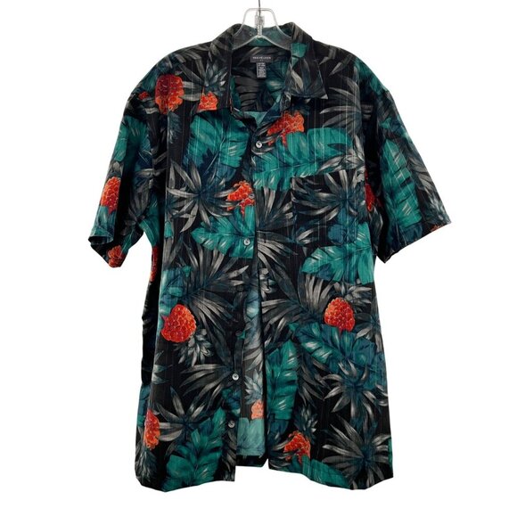 Van Heusen Men's Tropical Button Up Shirt Short Sleeve Size XLT - Picture 1 of 9